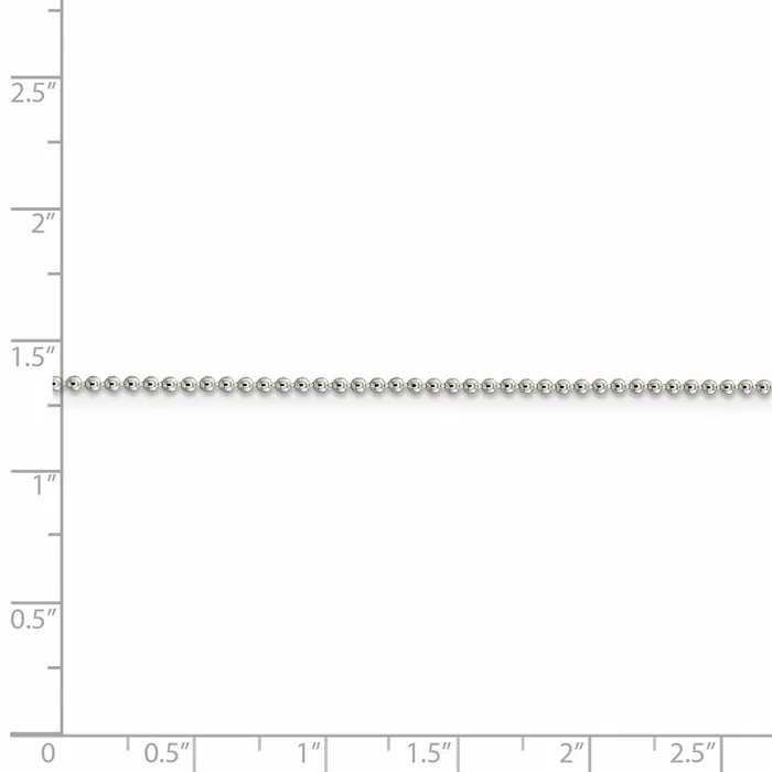 TreasureFineJewelers Rings Sterling Silver 15mm Beaded Chain