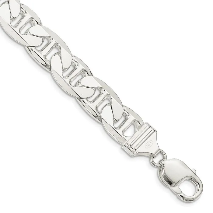 TreasureFineJewelers Rings Sterling Silver 115mm Flat Anchor Chain