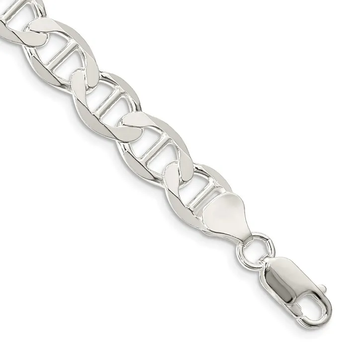 TreasureFineJewelers Rings Sterling Silver 89mm Flat Anchor Chain