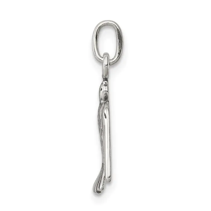 TreasureFineJewelers Rings Sterling Silver Antiqued Dove Charm