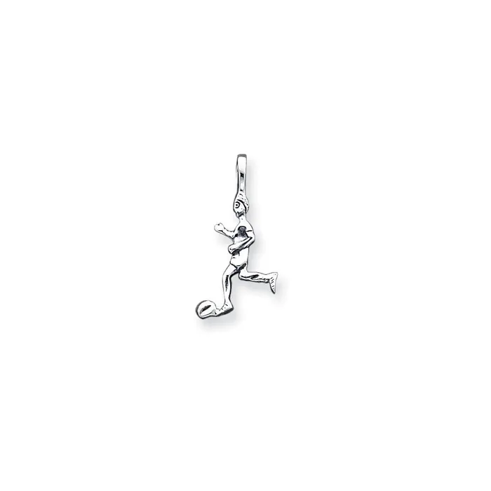 TreasureFineJewelers Rings Sterling Silver Antiqued Soccer Player