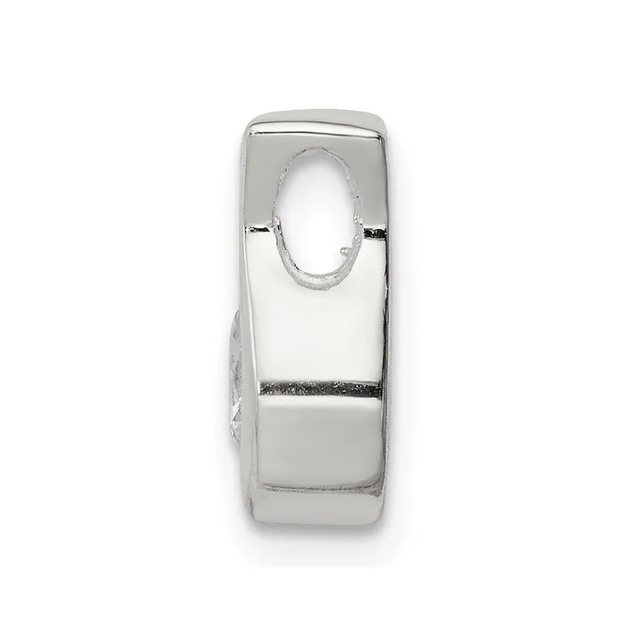 TreasureFineJewelers Rings Sterling Silver CZ Chain Slide