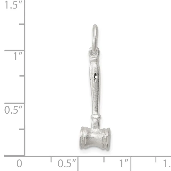TreasureFineJewelers Rings Sterling Silver Gavel Charm