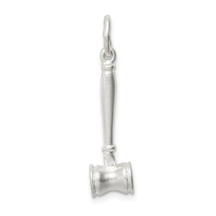 TreasureFineJewelers Rings Sterling Silver Gavel Charm