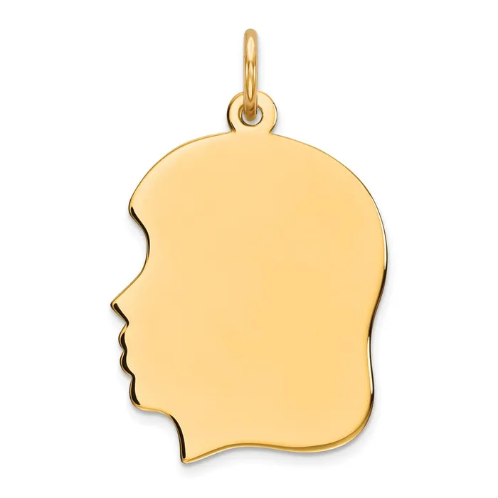 TreasureFineJewelers Rings Sterling Silver GP Engraveable Girl Polished Disc Charm TreasureFineJewelers Rings Sterling Silver GP Engraveable Girl Polished Disc Charm