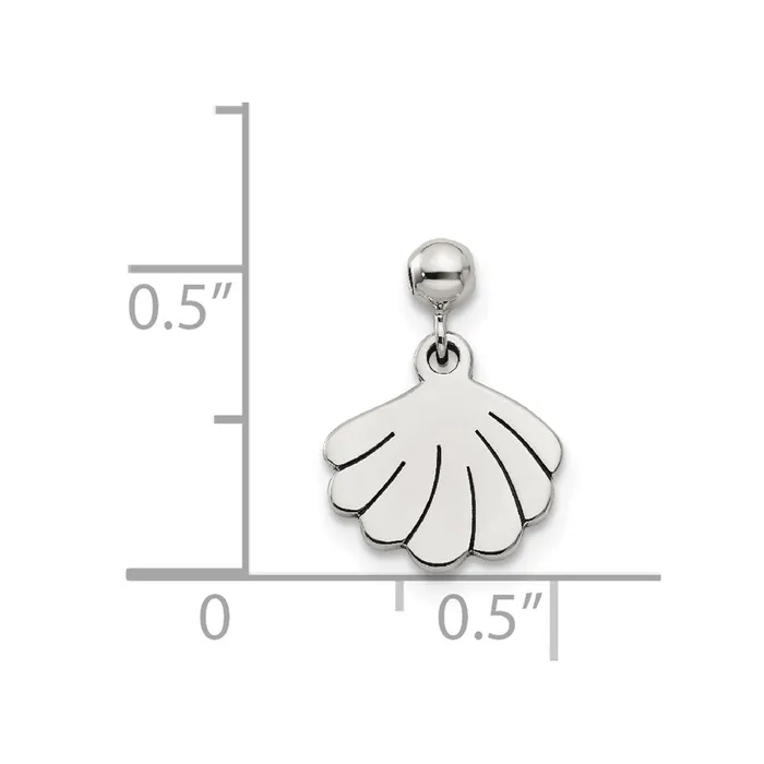 TreasureFineJewelers Rings Sterling Silver Mio Memento Dangle Shell Charm
