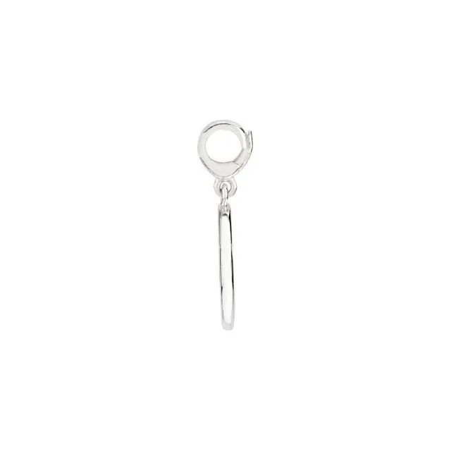 TreasureFineJewelers Rings Sterling Silver Petite Heart Lock Charm