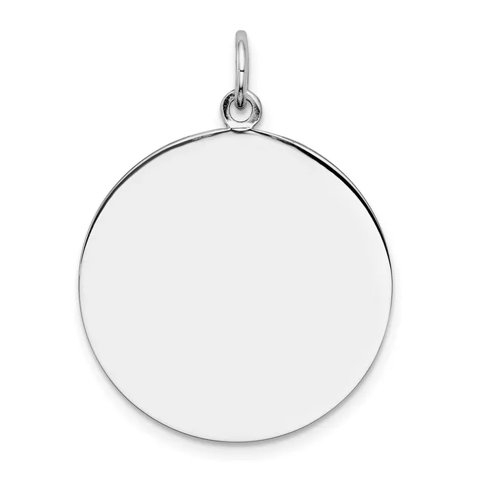 TreasureFineJewelers Rings Sterling Silver Rhplt Engraveable Round Polished FrontBack Disc Charm TreasureFineJewelers Rings Sterling Silver Rhplt Engraveable Round Polished FrontBack Disc Charm