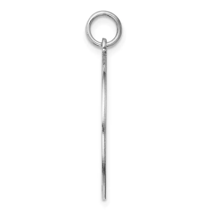 TreasureFineJewelers Rings Sterling Silver Rhplt Engraveable Round Polished FrontBack Disc Charm