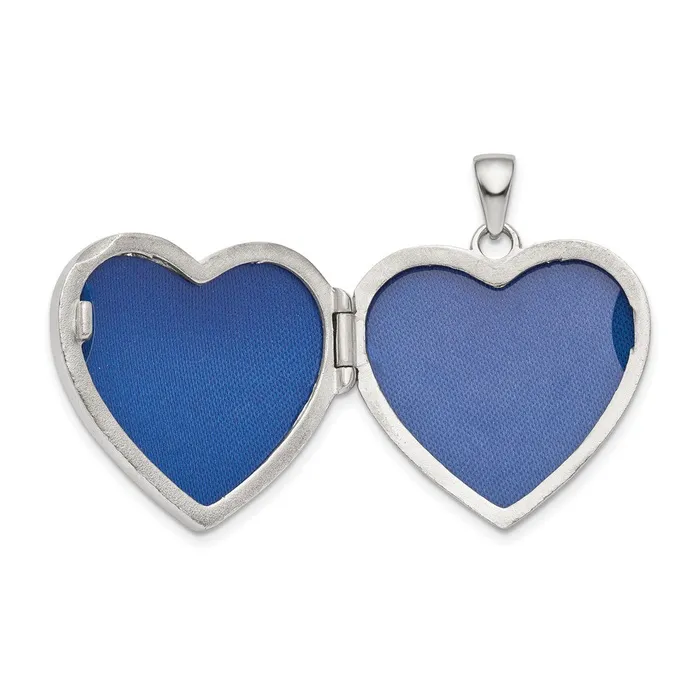 TreasureFineJewelers Rings Sterling Silver Rhodiumplated Fancy CZ Heart Locket