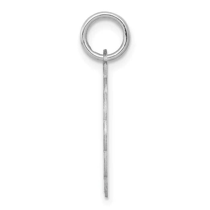 TreasureFineJewelers Rings Sterling Silver Rhodiumplated Happy Birthday Disc Charm
