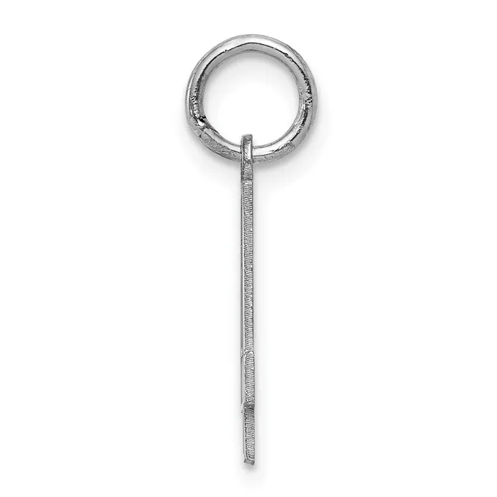 TreasureFineJewelers Rings Sterling SilverRhodiumplated Satin Number 4 Charm