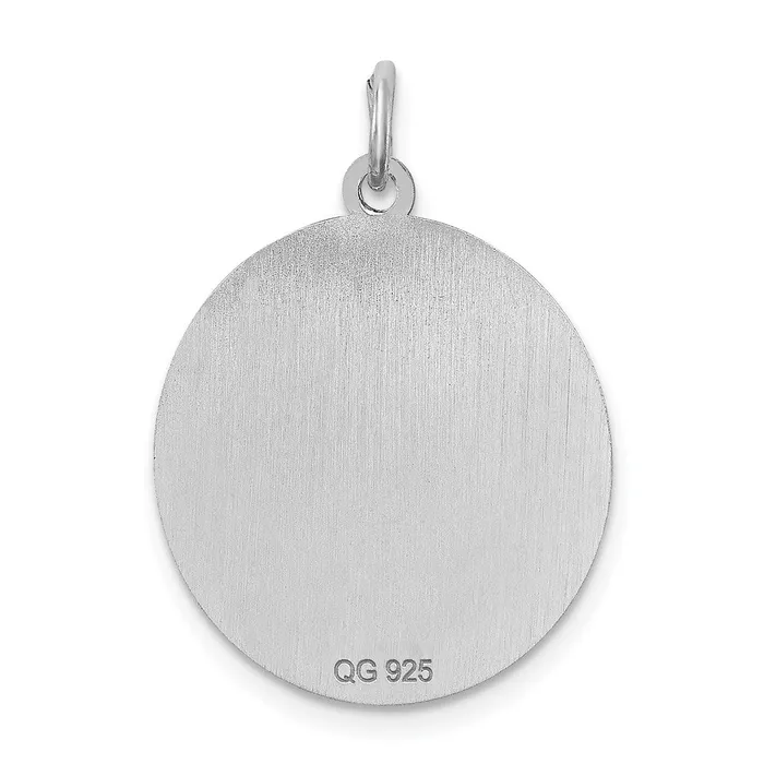 TreasureFineJewelers Sterling Silver Rhodiumplated Collie Disc Charm Rings