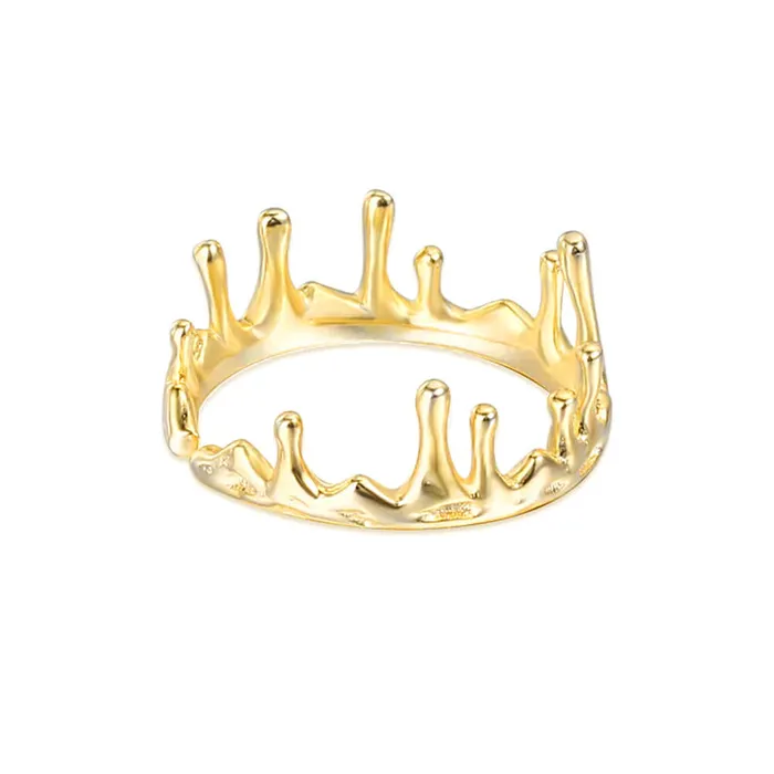 Trendolla Jewelry Rings 925 Silver Open Water Drop Solution Ring