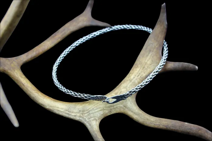 Valhallas silver Rings Woven Neck Ring in Sterling Silver