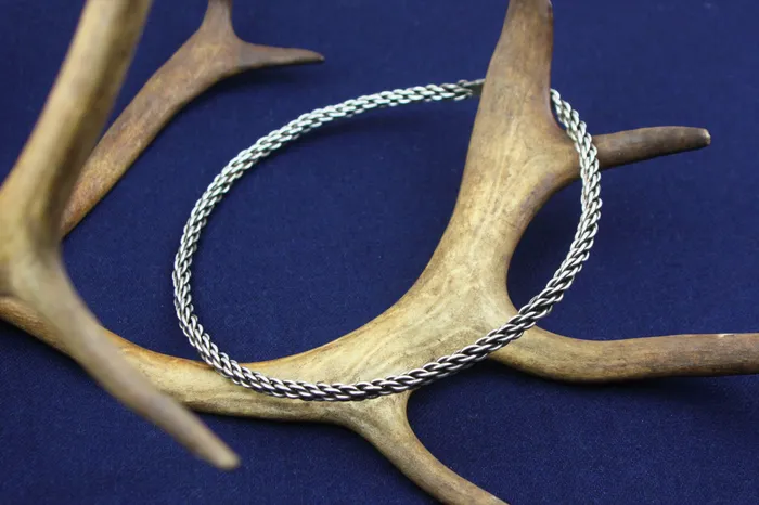 Valhallas silver Rings Woven Neck Ring in Sterling Silver