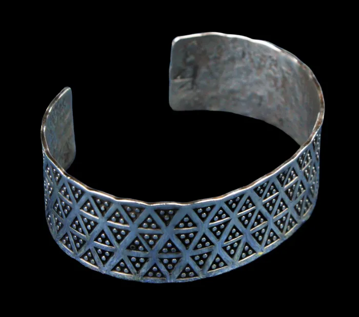 Valhallas silver Thick Hand Stamped Bracelet in Silver Bracelets