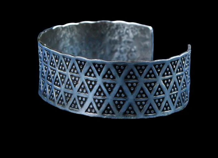 Valhallas silver Thick Hand Stamped Bracelet in Silver Bracelets