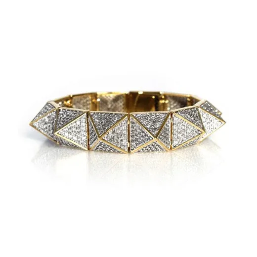 vendorunknown Bracelets Pave Pyramid Stud Bracelet