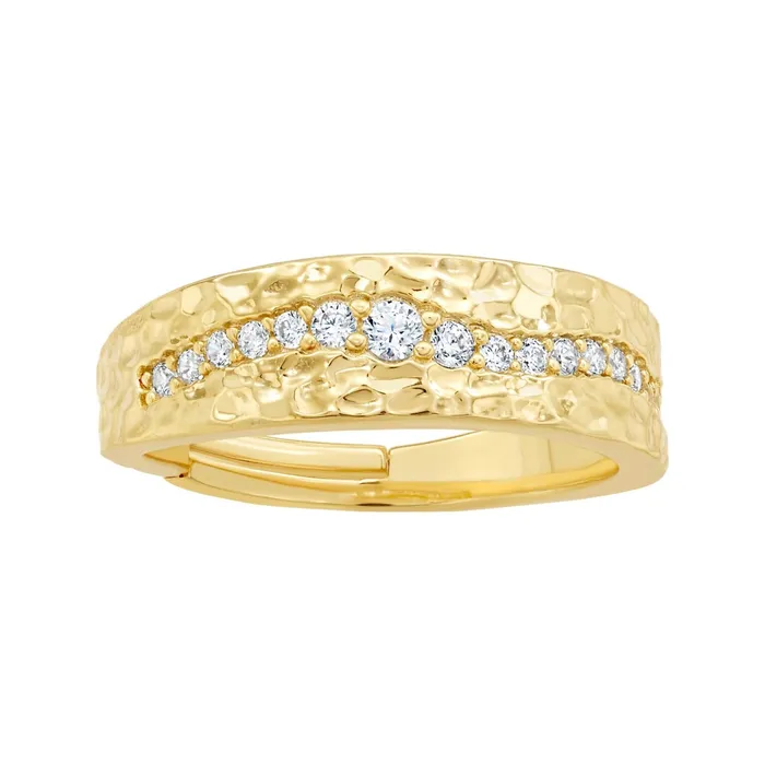Wavy hammered gold ring Perfect Piercing Rings
