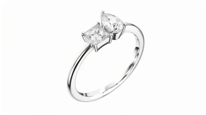 14k Rose Gold Minimalist Engagement Ring Gold Created Diamond Two Stone Engagement Ring Minimalist Diamond Ring Rose Gold FL LLC Rings 14k Rose Gold Minimalist Engagement Ring Gold Created Diamond Two Stone Engagement Ring Minimalist Diamond Ring Rose Gold FL LLC Rings