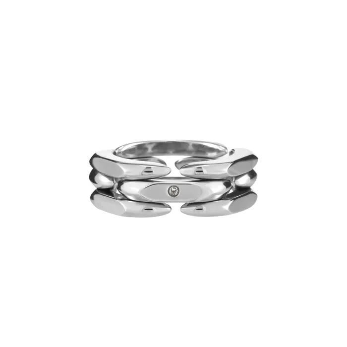 Blackheadshop Rings Rhinestone Inlay Structured Adjustable Ring Blackheadshop Rings Rhinestone Inlay Structured Adjustable Ring