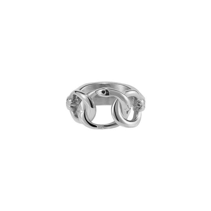 Blackheadshop Rings SnakeShaped Triple Ring Wide Ring