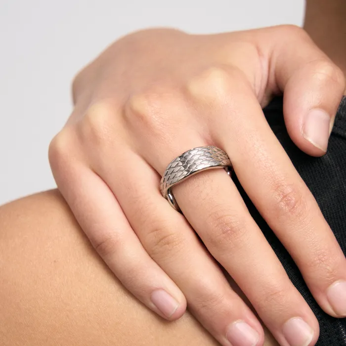 Blackheadshop Rings SnakeShaped Triple Ring Wide Ring