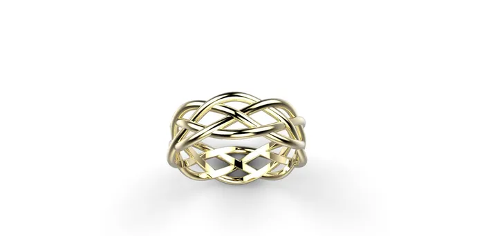 Celtic Wedding Band 14k Yellow Gold Celtic Ring MyUniqueRing Rings