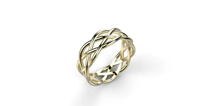 Celtic Wedding Band 14k Yellow Gold Celtic Ring MyUniqueRing Rings
