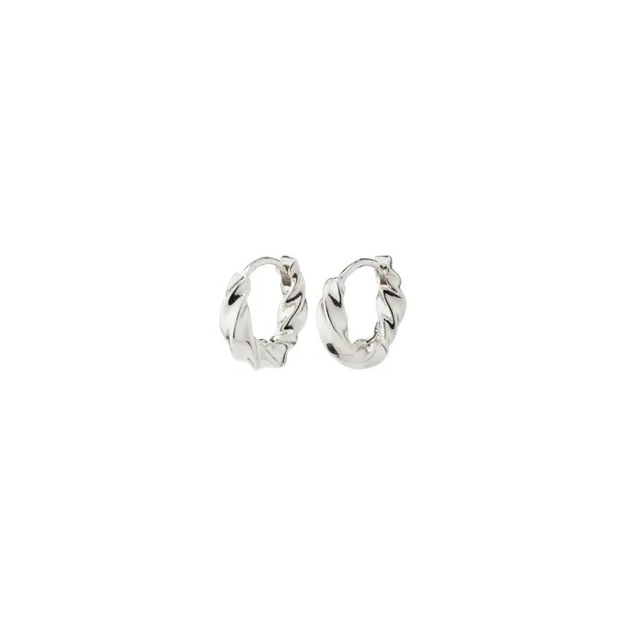 Pilgrim Taffy Micro Silver Plated Hoops Rings