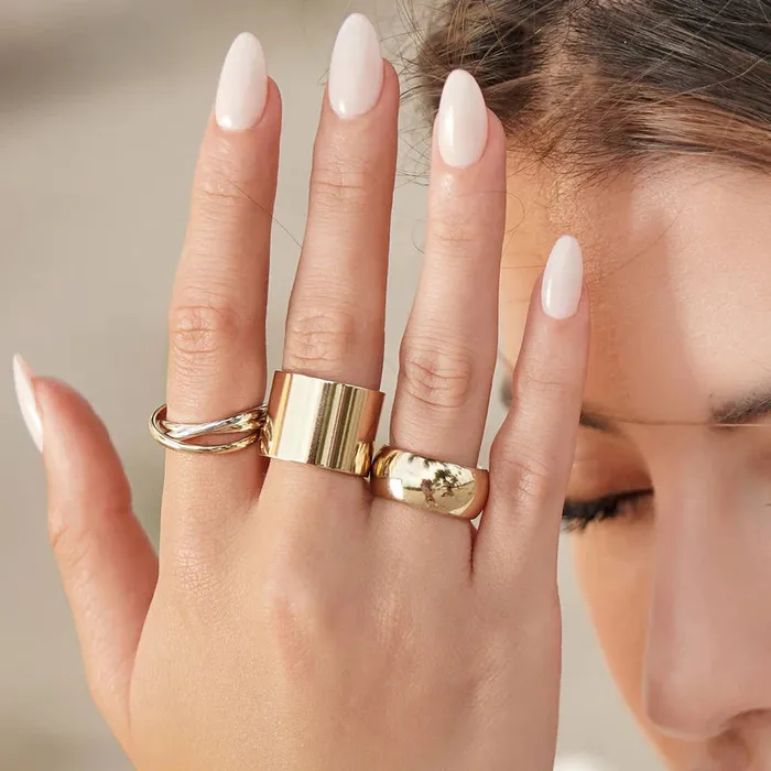 Rings Eklexic Gold Plated Domed Ring