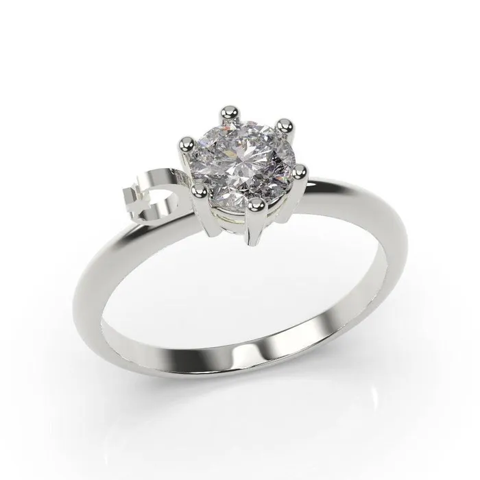 Rings MyUniqueRing Crescent and Star Ring Islam Engagement Ring White