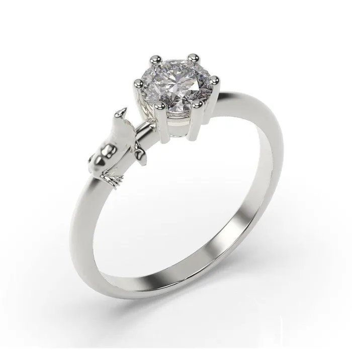 Rings MyUniqueRing Seal Ring Seal Engagement Ring White Gold Seal