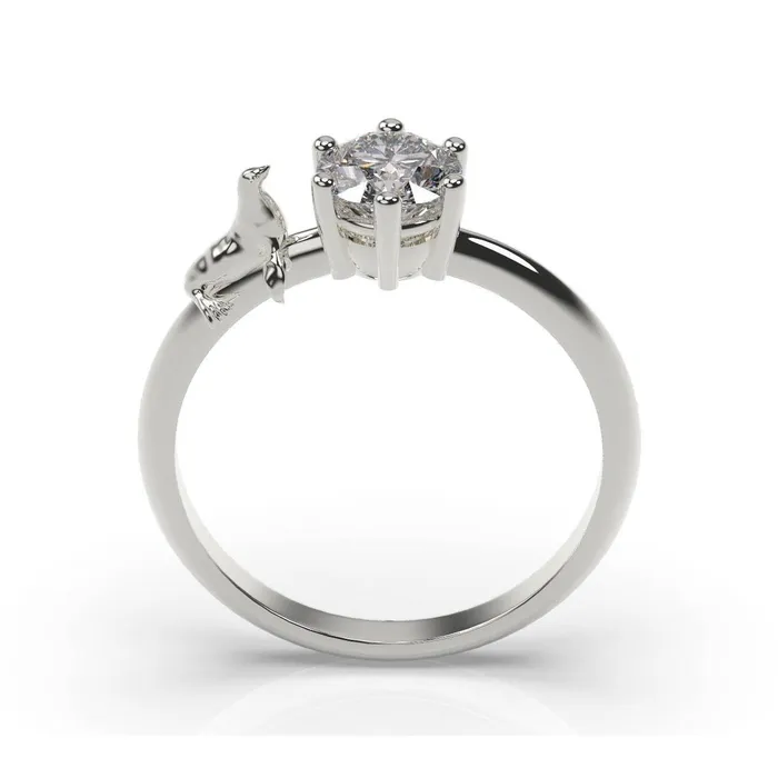 Rings MyUniqueRing Seal Ring Seal Engagement Ring White Gold Seal