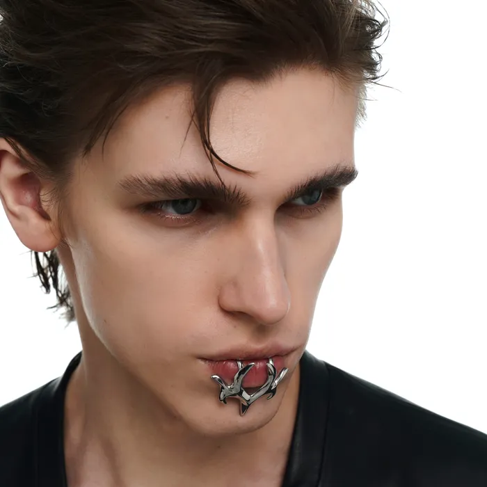 Streamlined NonPiercing Lip Ring Blackheadshop Rings