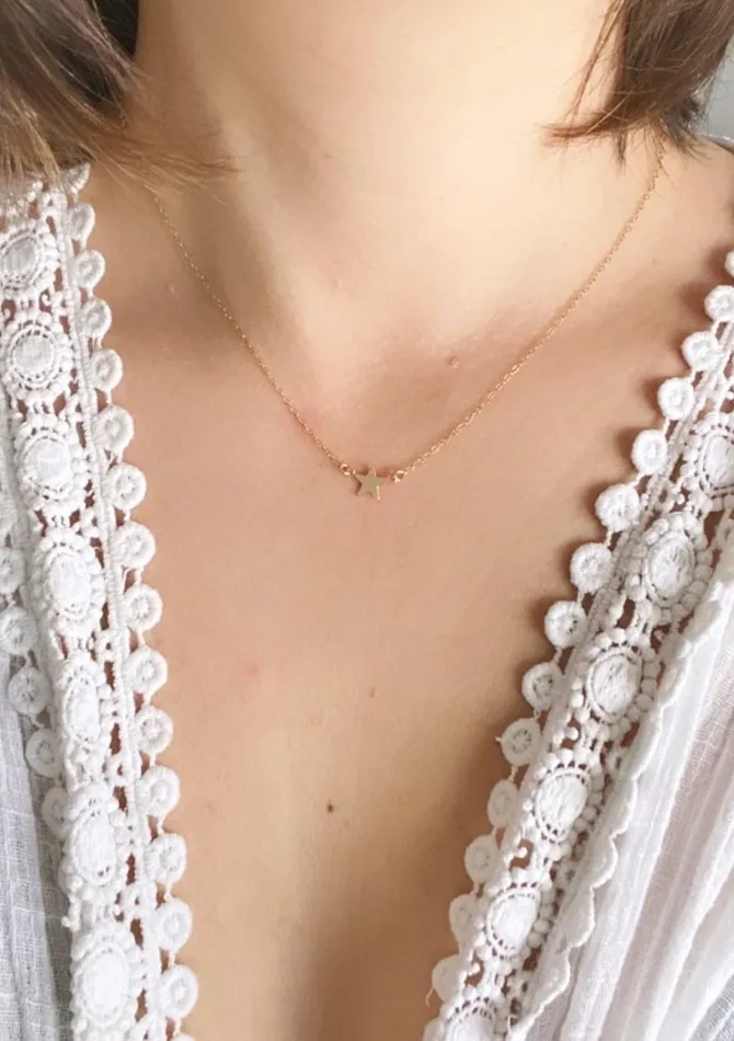 Tiny Star Necklace ERIJEWELRY Necklaces Tiny Star Necklace ERIJEWELRY Necklaces