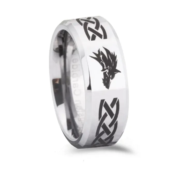 Tribal Wolf Head Ring Wolf Stuff Rings