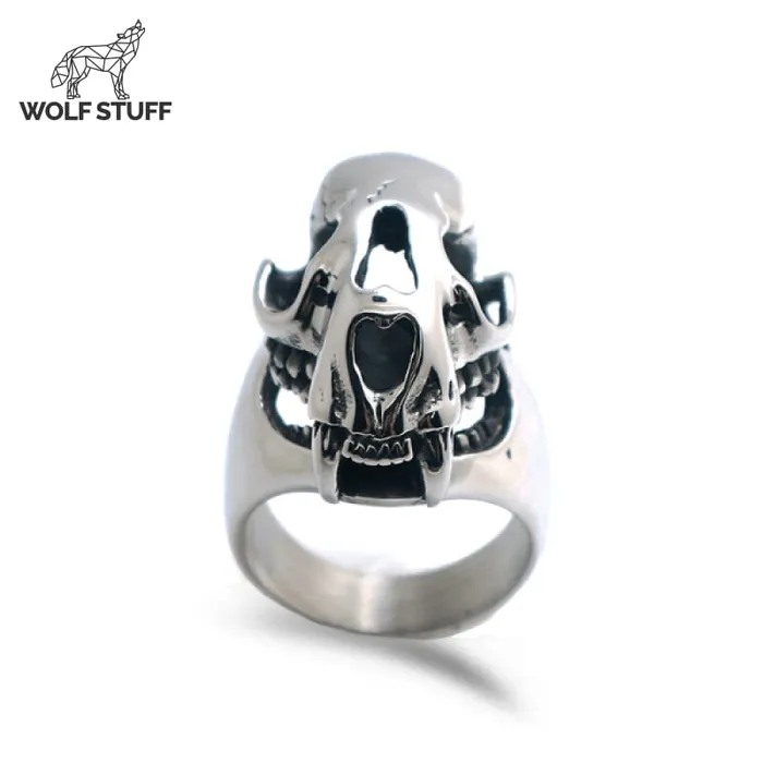 Wolf Skull Ring Wolf Stuff Rings