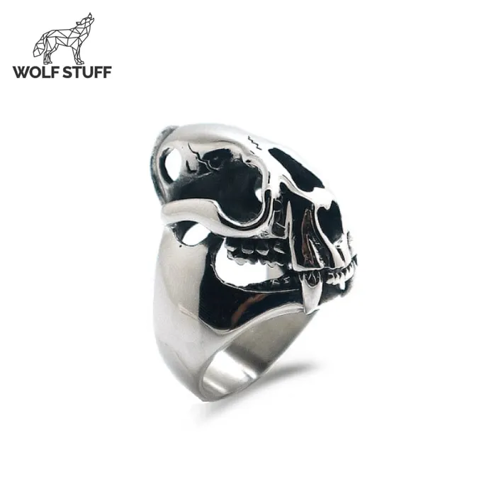 Wolf Skull Ring Wolf Stuff Rings