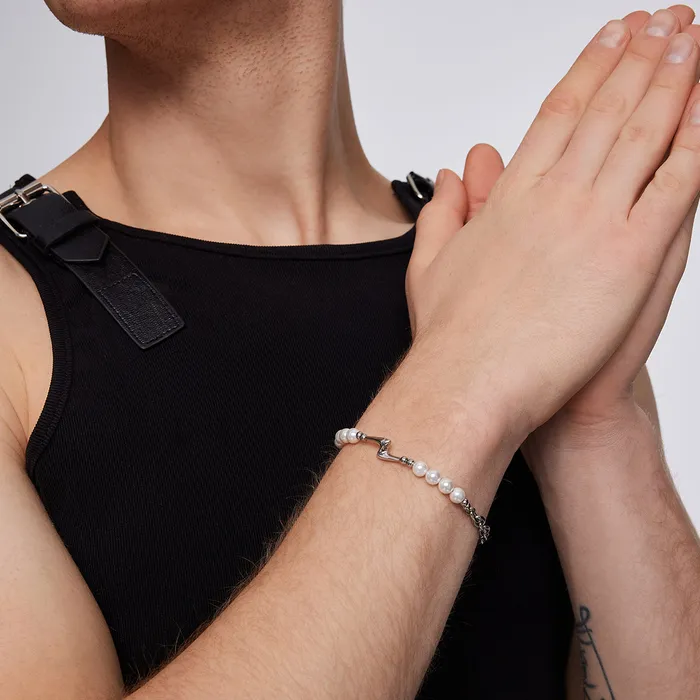 Y2B SERIES Lightning Pearl Panel Bracelet Blackheadshop Bracelets Y2B SERIES Lightning Pearl Panel Bracelet Blackheadshop Bracelets